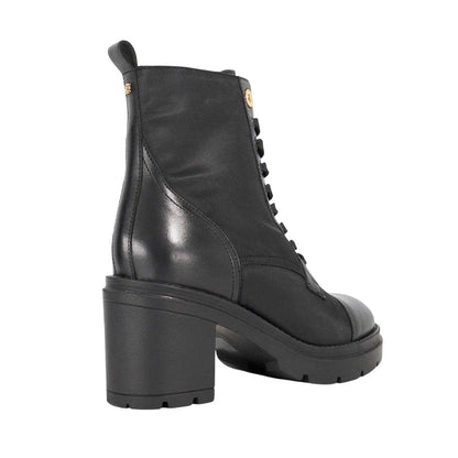 Black - Back - Dune London Womens-Ladies Plotting Block Heel Ankle Boots