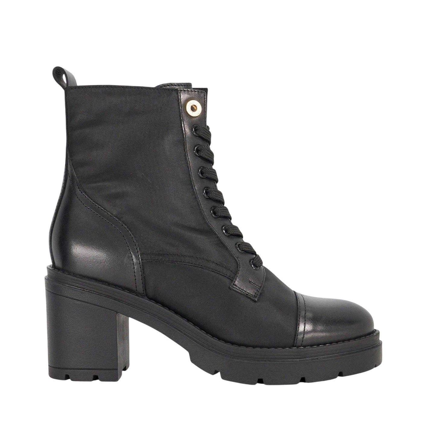 Black - Front - Dune London Womens-Ladies Plotting Block Heel Ankle Boots