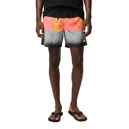 Red-Black-Grey - Side - Quiksilver Mens Colour Block Swim Shorts