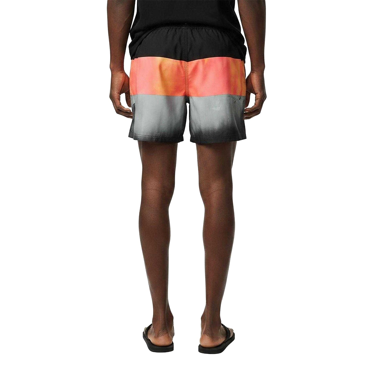 Red-Black-Grey - Lifestyle - Quiksilver Mens Colour Block Swim Shorts