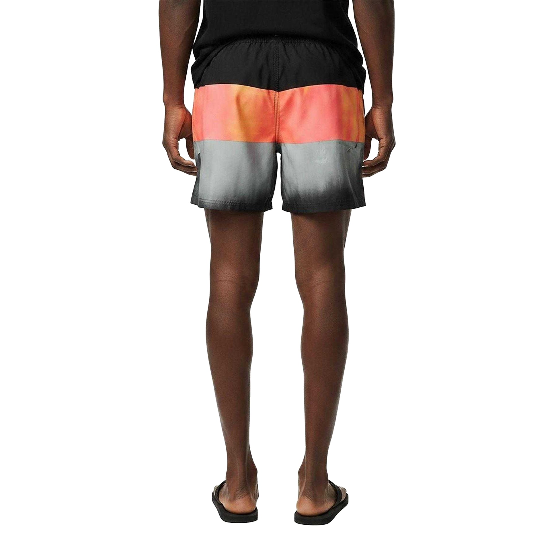 Red-Black-Grey - Lifestyle - Quiksilver Mens Colour Block Swim Shorts