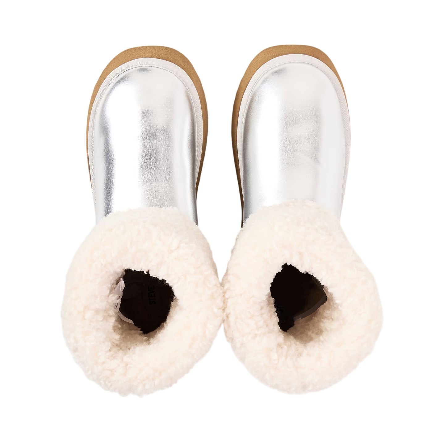 Silver - Side - Steve Madden Womens-Ladies St Moritz Suede Snug Fit Boots
