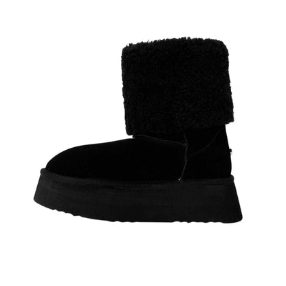 Black - Back - Steve Madden Womens-Ladies St Moritz Suede Snug Fit Boots