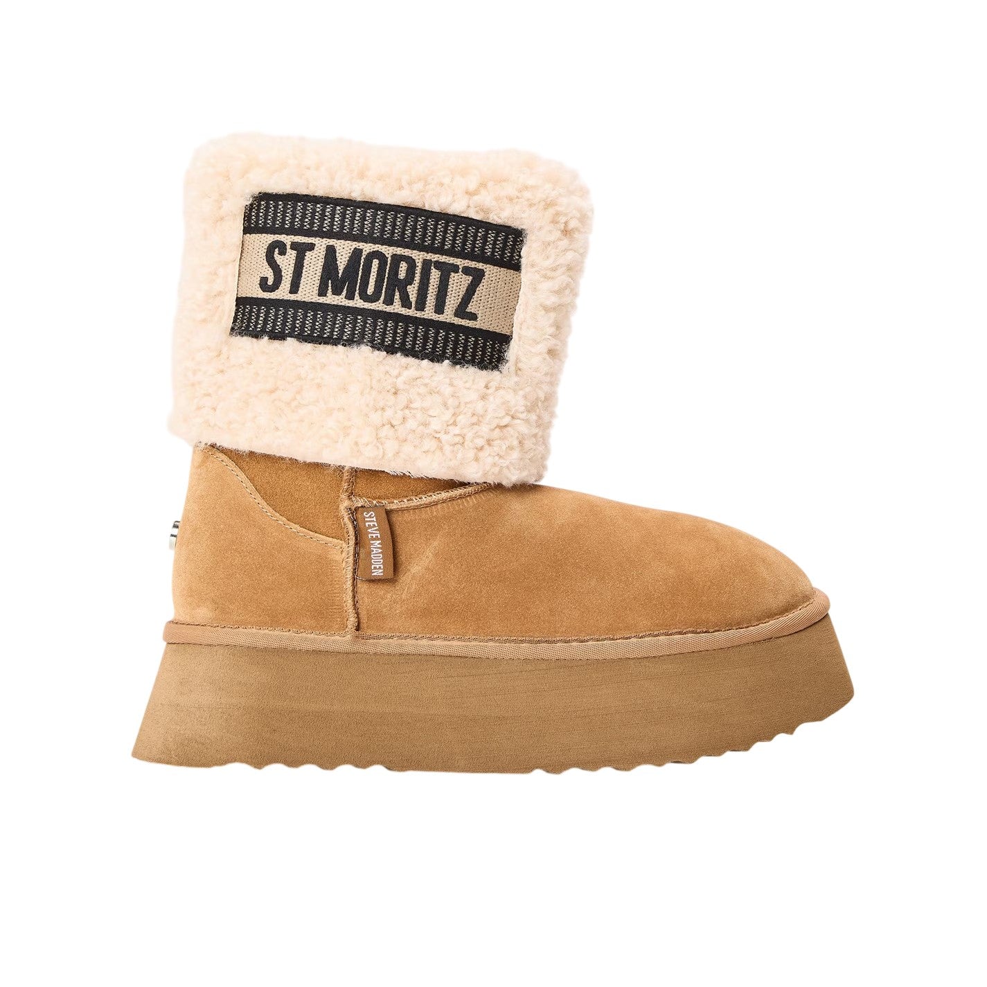 Chestnut - Front - Steve Madden Womens-Ladies St Moritz Suede Snug Fit Boots
