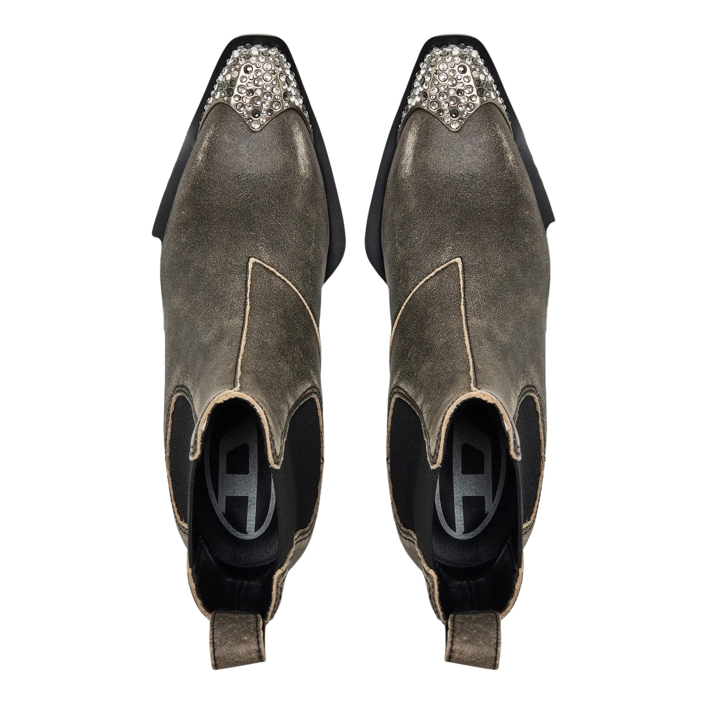 Tobacco Brown - Side - Diesel Womens-Ladies Calmity Leather Chelsea Boots