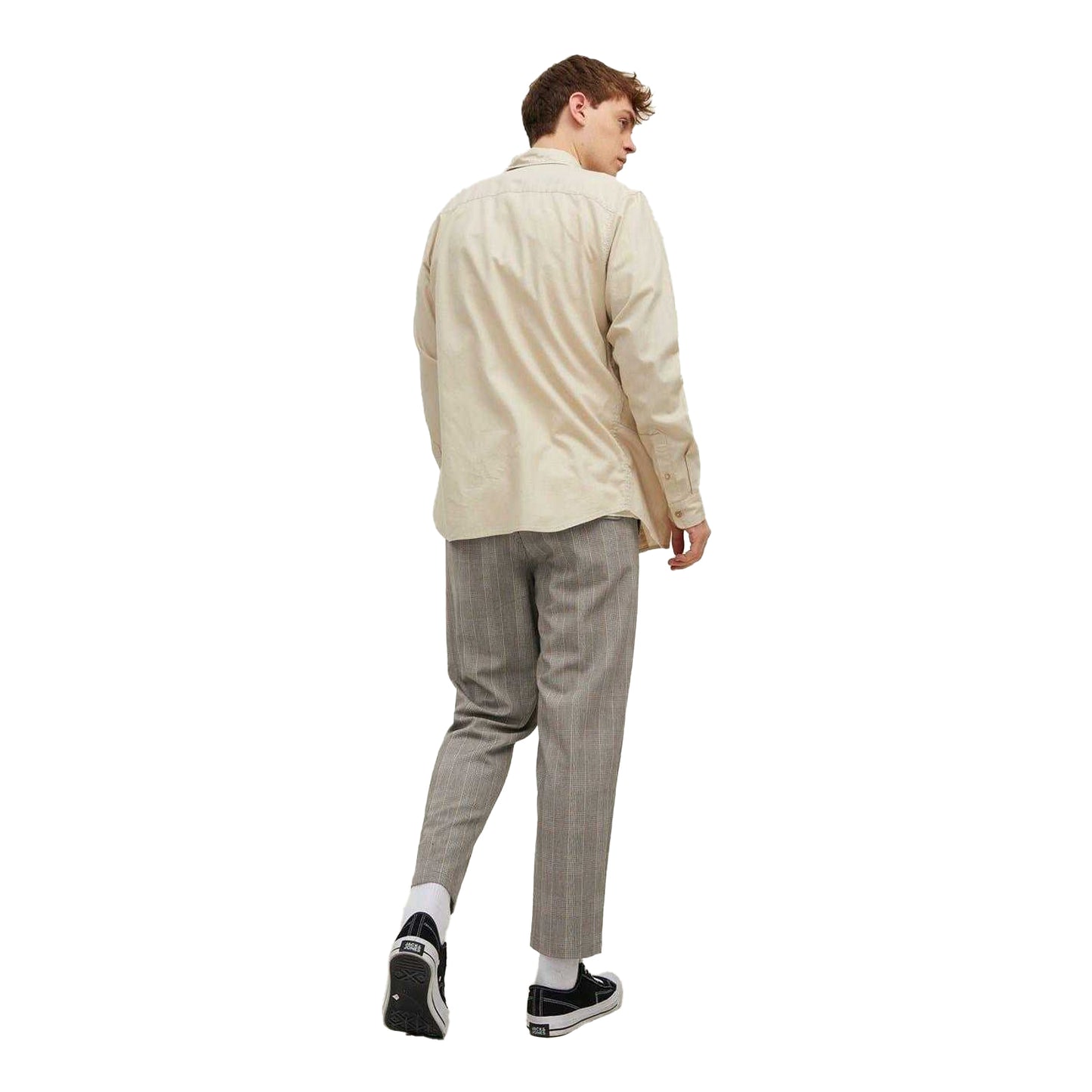 Crockery - Back - Jack And Jones Mens Billcapri Plaid Tapered Chinos