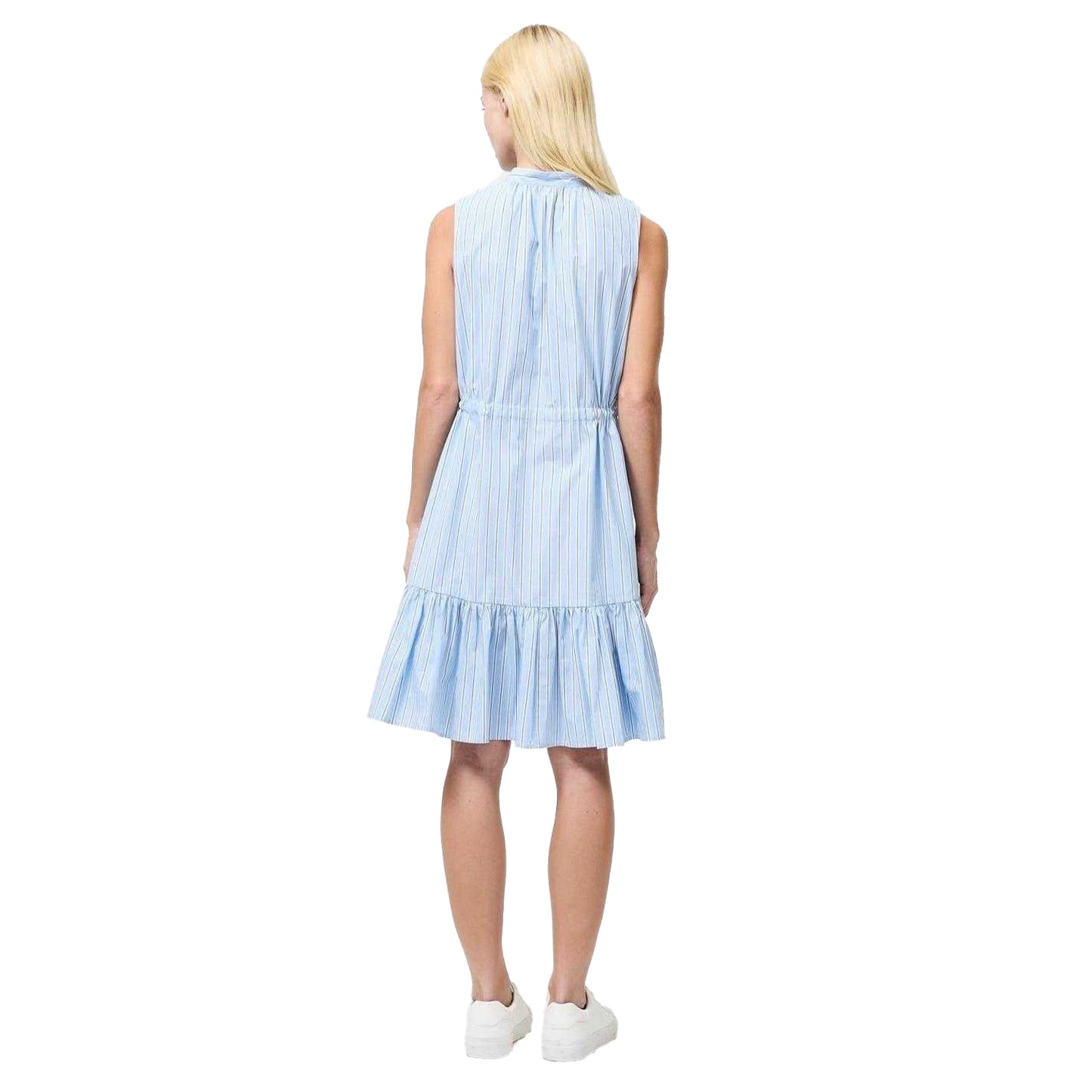 Blue - Back - French Connection Womens-Ladies Era Tiered High-Neck Dress