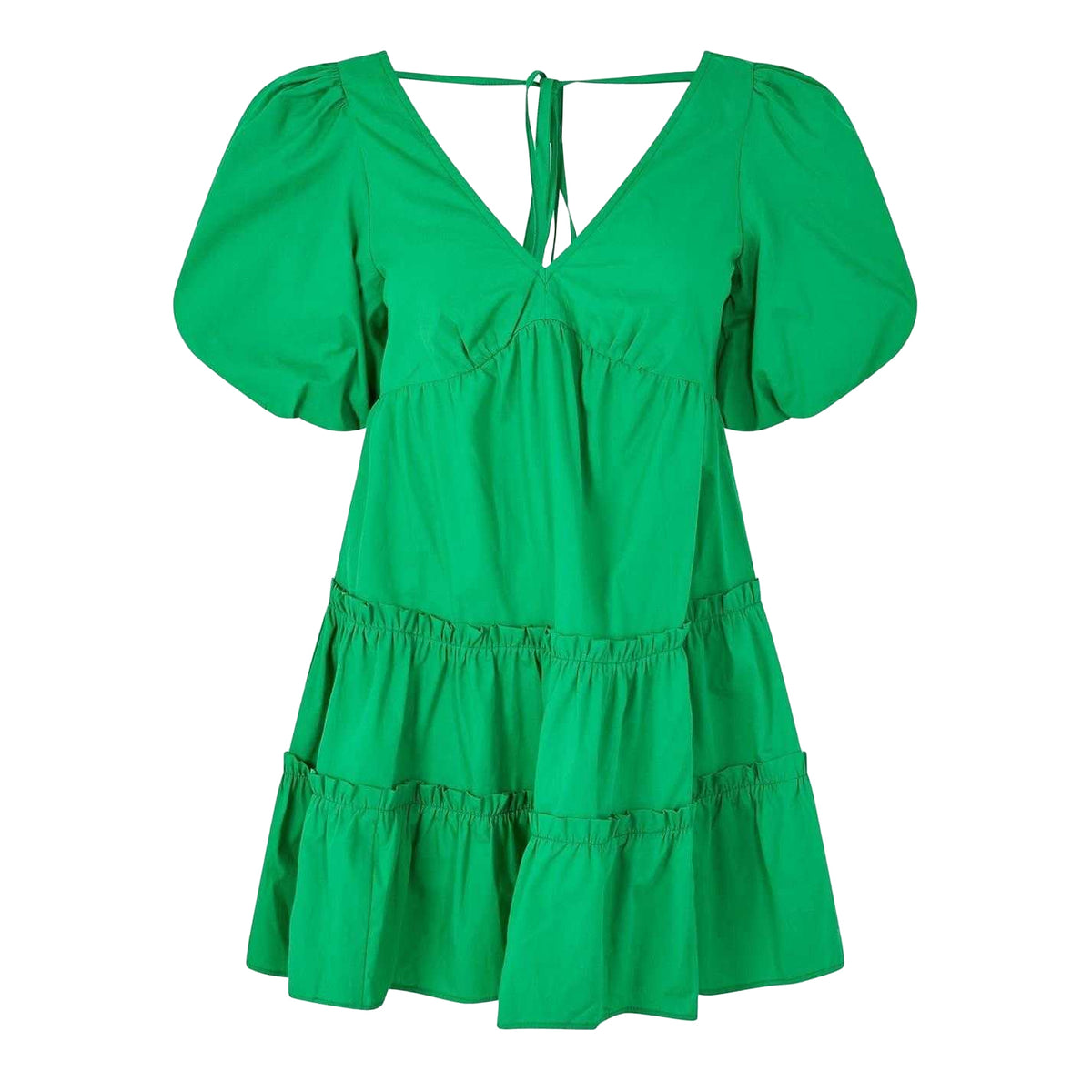 Green - Front - Nobody's Child Womens-Ladies Lennie Puff Sleeve Mini Dress