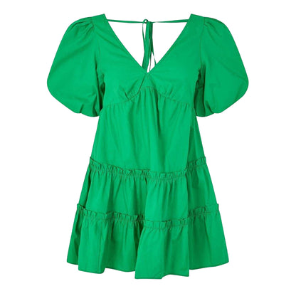 Green - Front - Nobody's Child Womens-Ladies Lennie Puff Sleeve Mini Dress