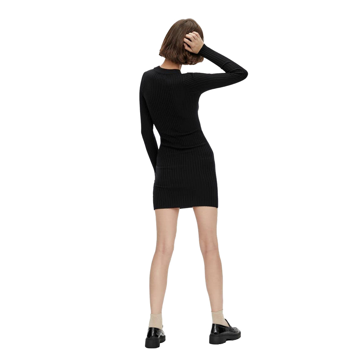 Black - Back - Pieces Womens-Ladies Mini T-Shirt Dress
