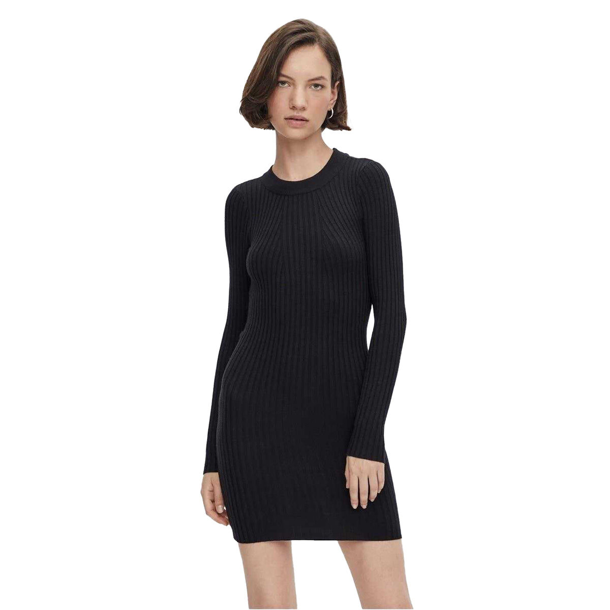 Black - Side - Pieces Womens-Ladies Mini T-Shirt Dress