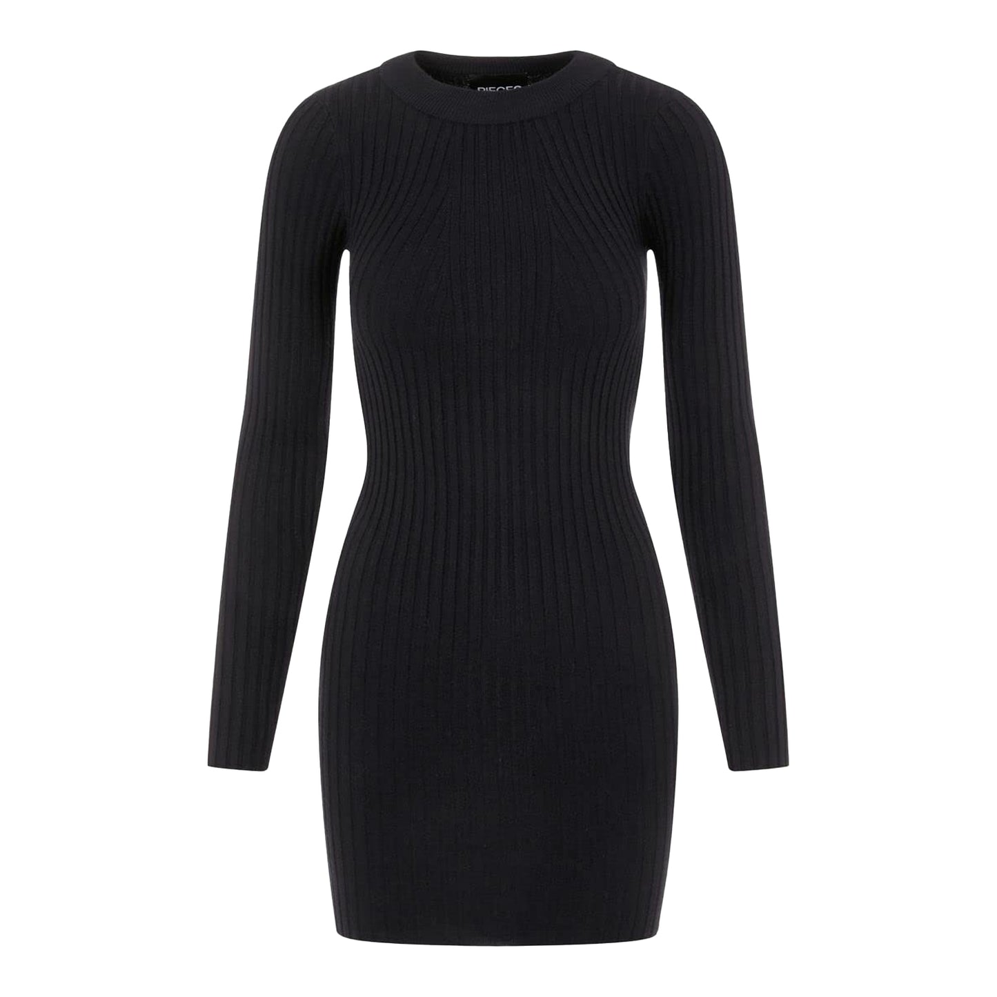 Black - Front - Pieces Womens-Ladies Mini T-Shirt Dress