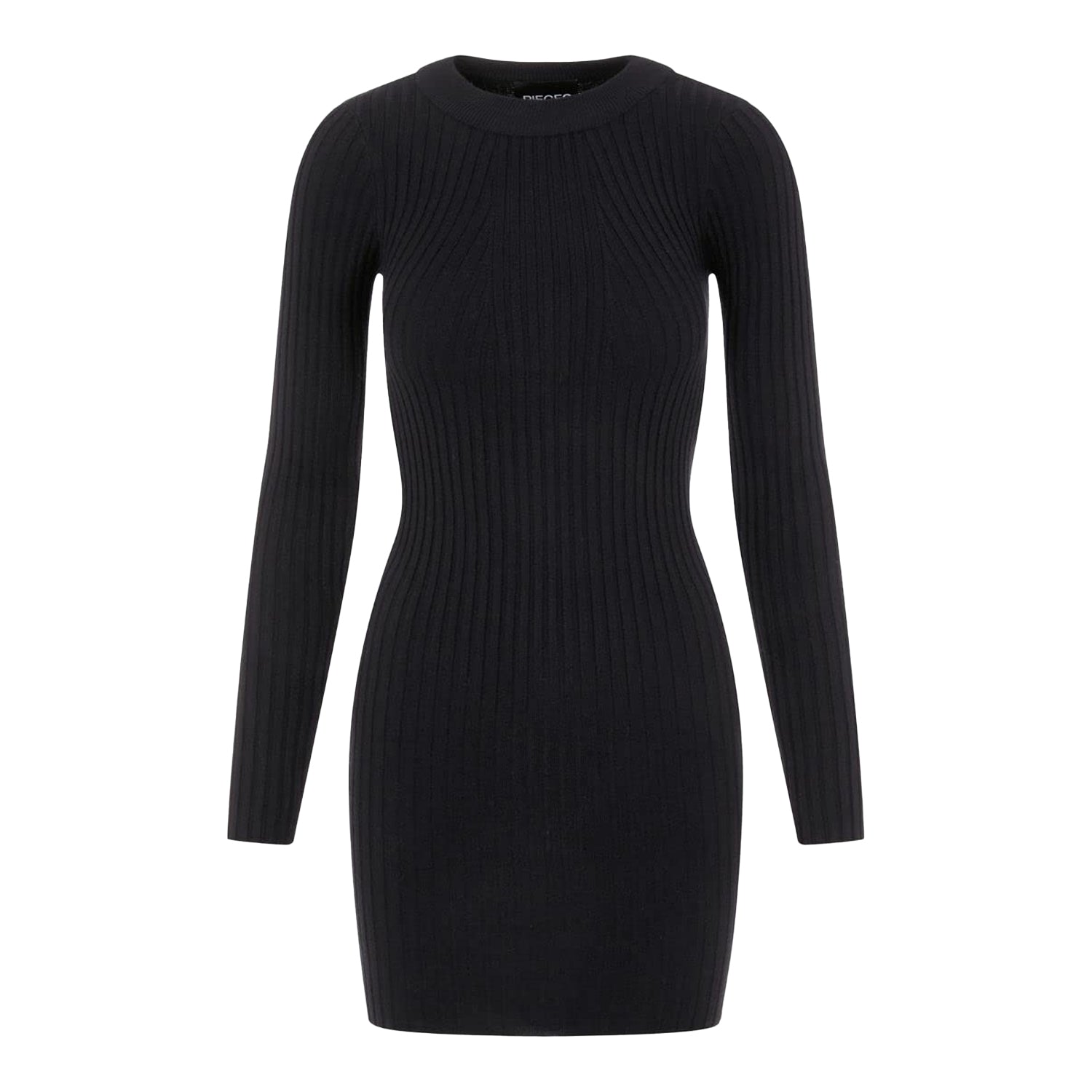 Black - Front - Pieces Womens-Ladies Mini T-Shirt Dress