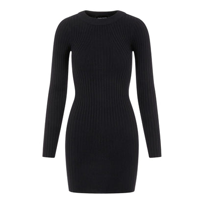 Black - Front - Pieces Womens-Ladies Mini T-Shirt Dress