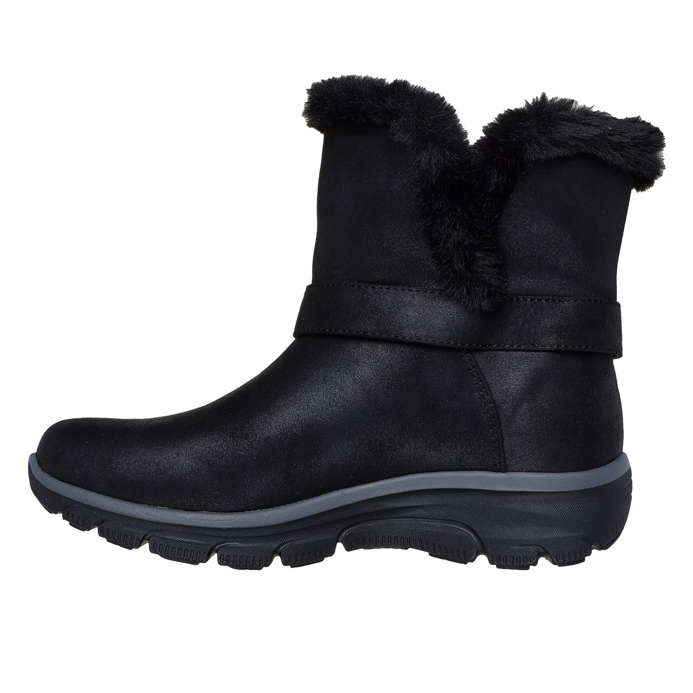 Black - Back - Skechers Womens-Ladies Easy Going Dreamers Ankle Boots