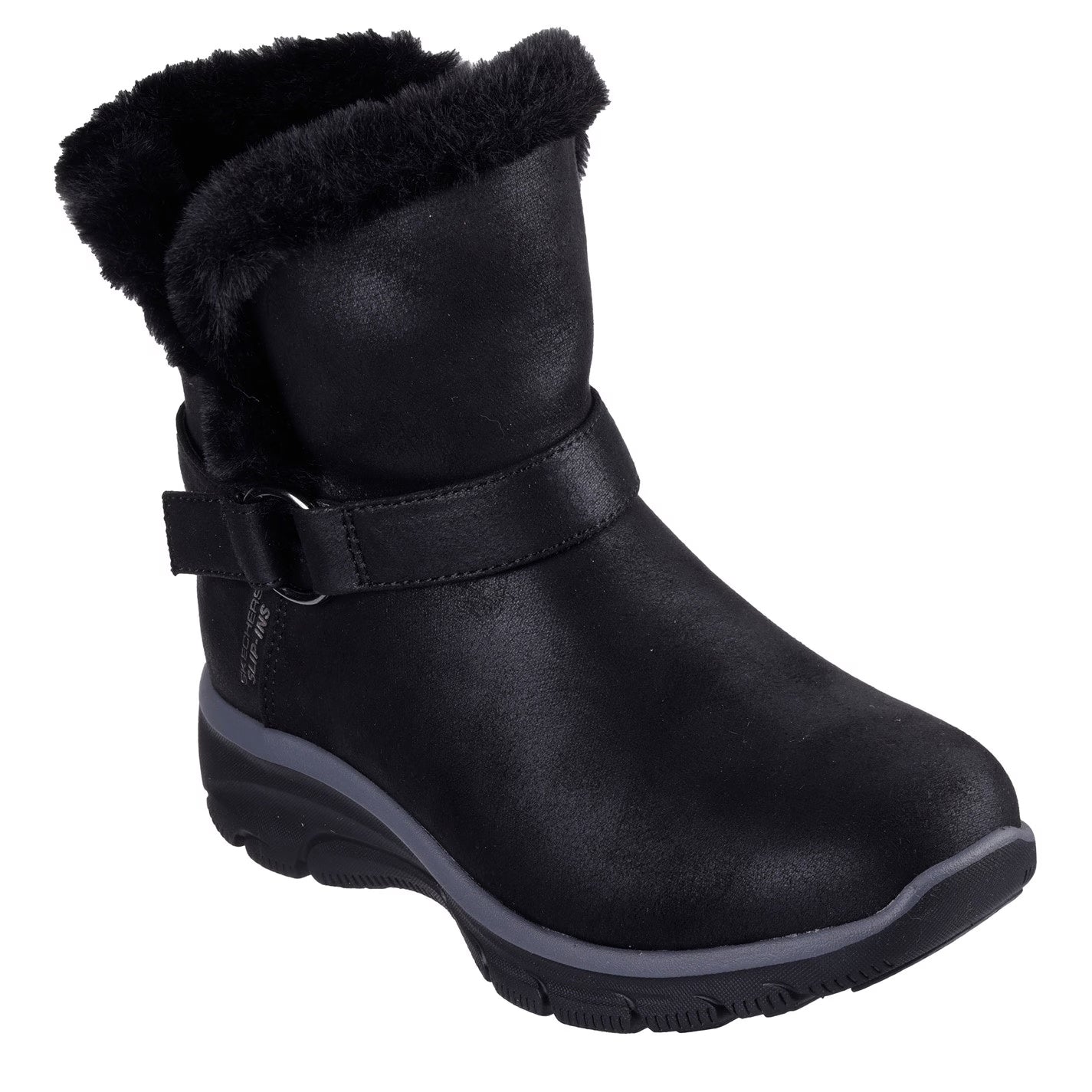 Black - Lifestyle - Skechers Womens-Ladies Easy Going Dreamers Ankle Boots