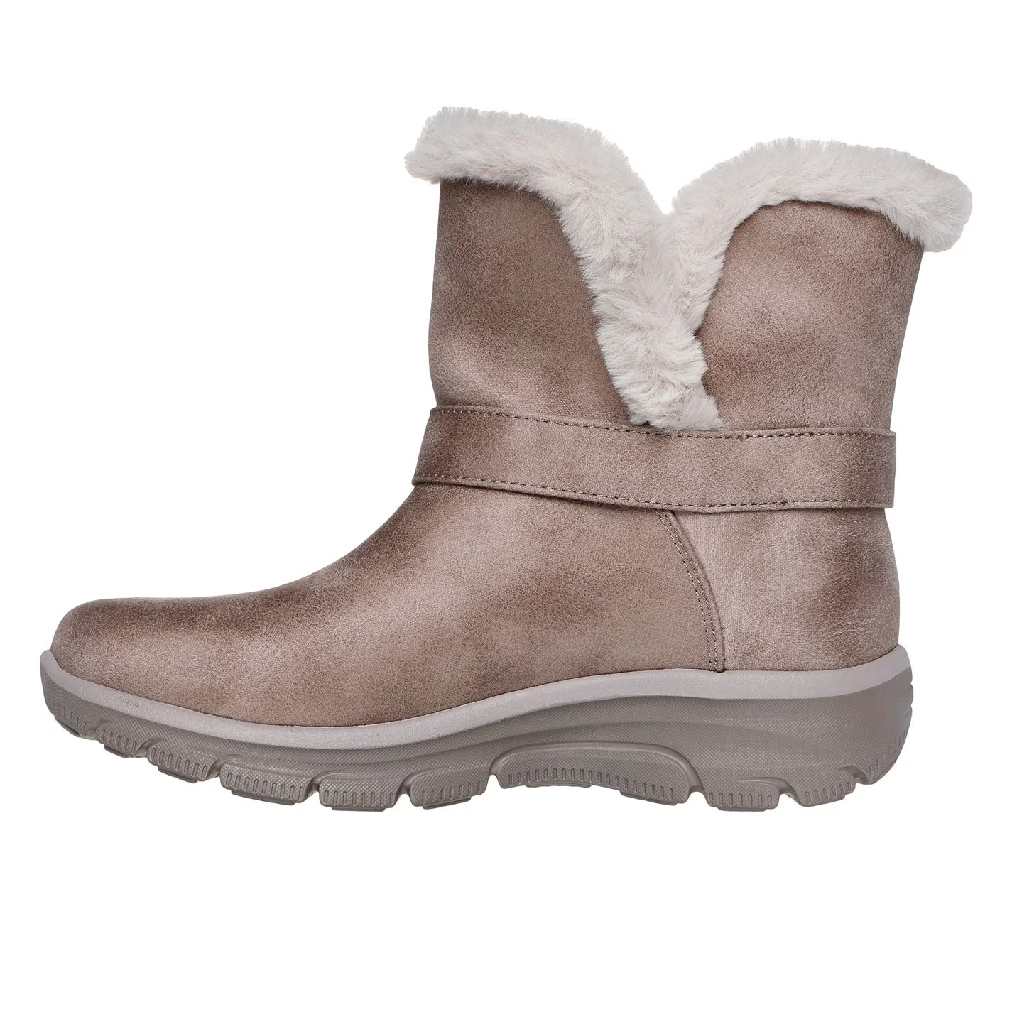 Dark Taupe - Back - Skechers Womens-Ladies Easy Going Dreamers Ankle Boots