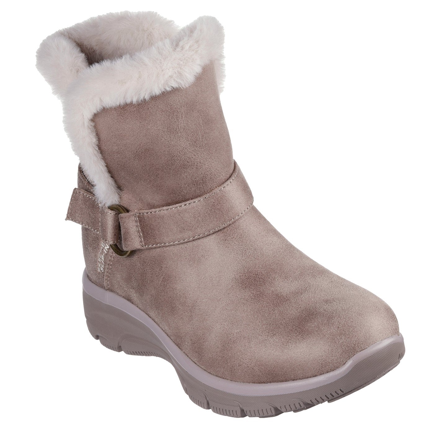 Dark Taupe - Lifestyle - Skechers Womens-Ladies Easy Going Dreamers Ankle Boots