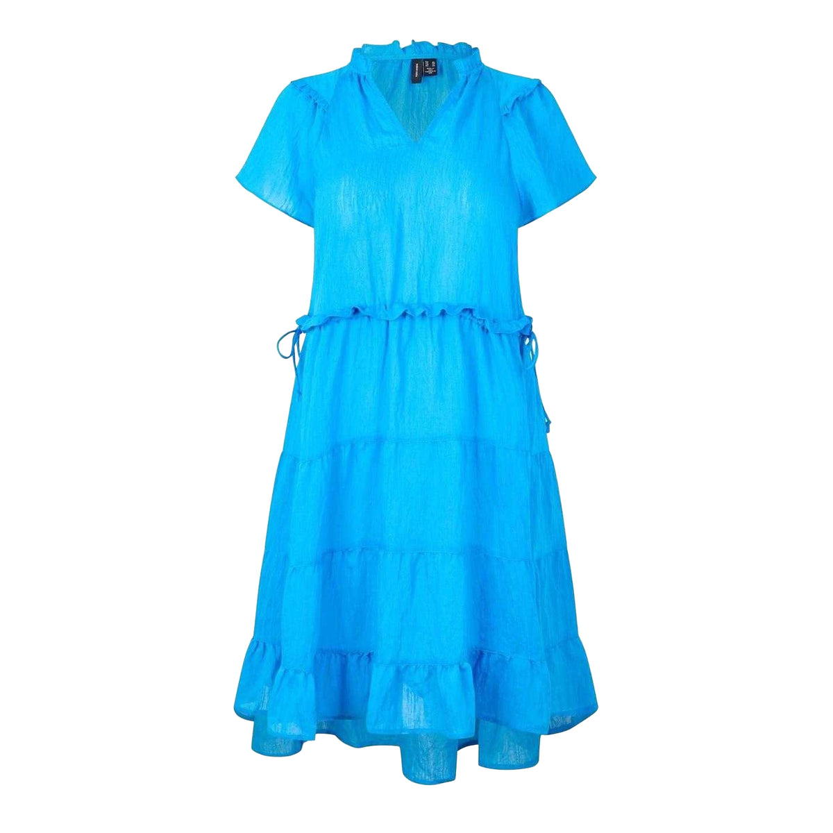 Dresden Blue - Front - Vero Moda Womens-Ladies Luca Ruffle Mini Dress