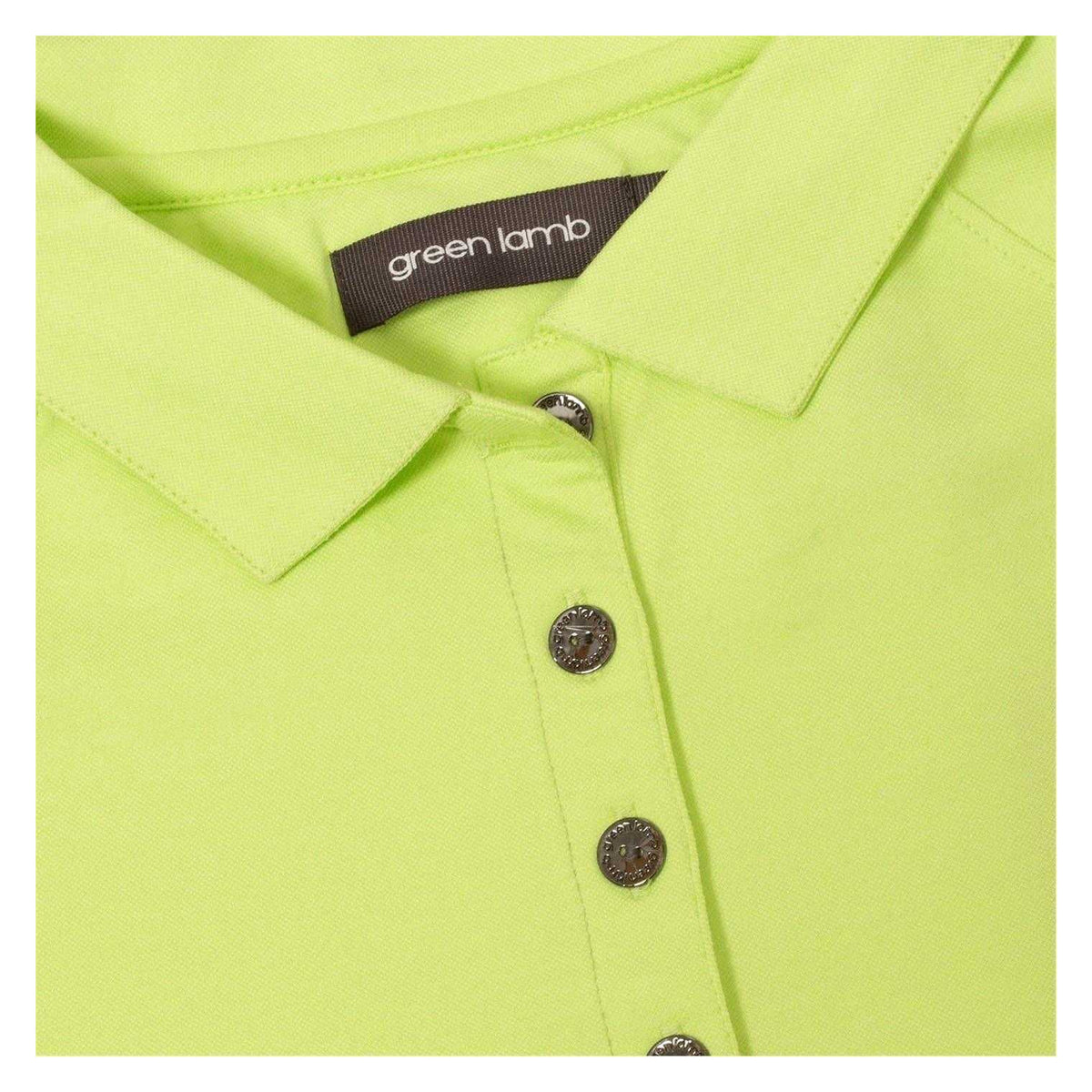 Lime - Side - Calvin Klein Womens-Ladies Collared Short-Sleeved Polo Shirt