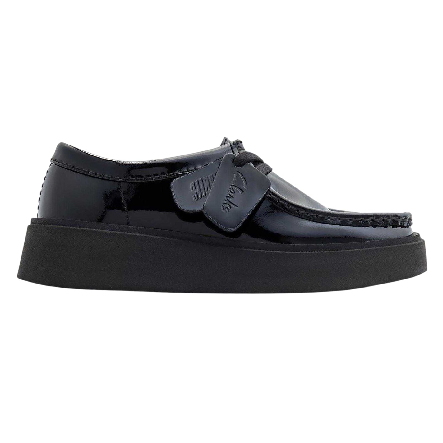Black Patent - Front - Clarks Womens-Ladies Torview Suede Shoes