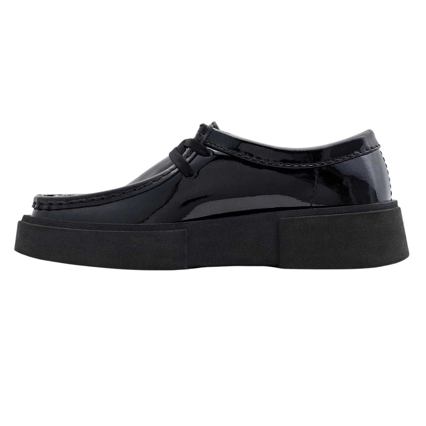 Black Patent - Side - Clarks Womens-Ladies Torview Suede Shoes