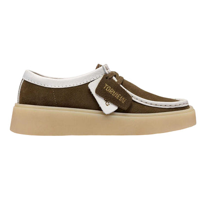 Dark Olive - Front - Clarks Womens-Ladies Torview Suede Shoes
