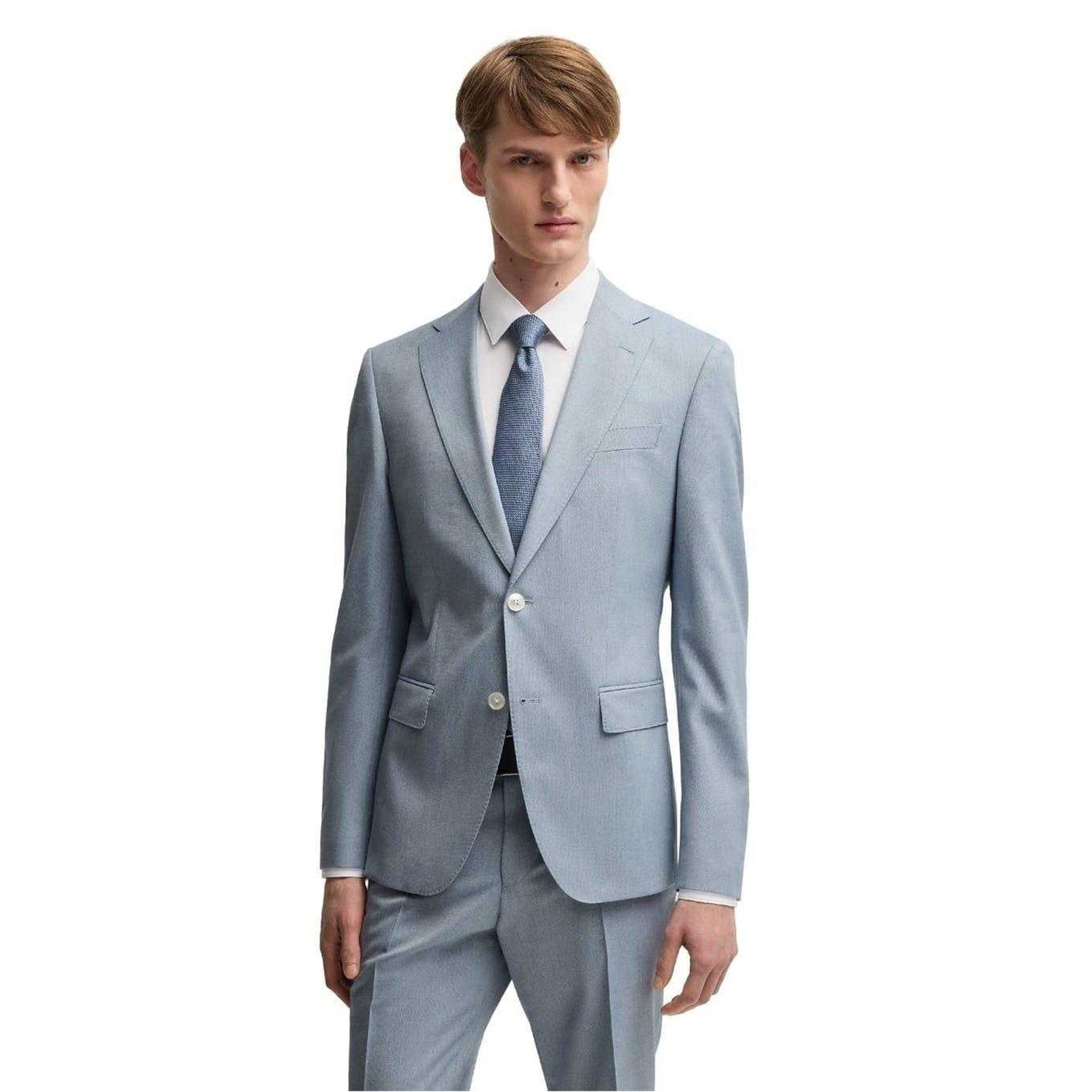 Light Blue - Lifestyle - Boss Mens Heritage Slim Blazer