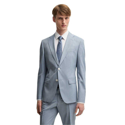 Light Blue - Lifestyle - Boss Mens Heritage Slim Blazer