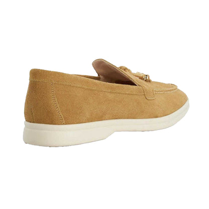 Camel - Back - Dune London Womens-Ladies Gasil Suede Tassel Flat Loafers