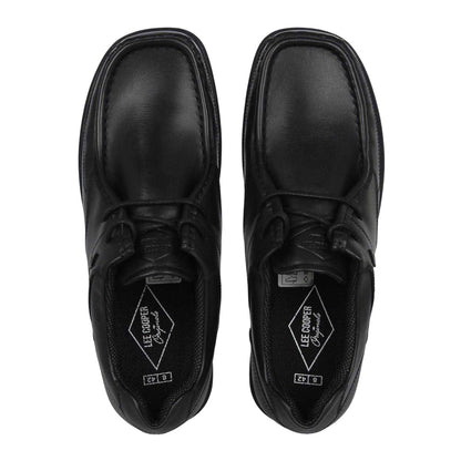 Black - Lifestyle - Lee Cooper Mens Waltham Leather Lace Up Shoes