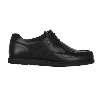 Black - Front - Lee Cooper Mens Waltham Leather Lace Up Shoes