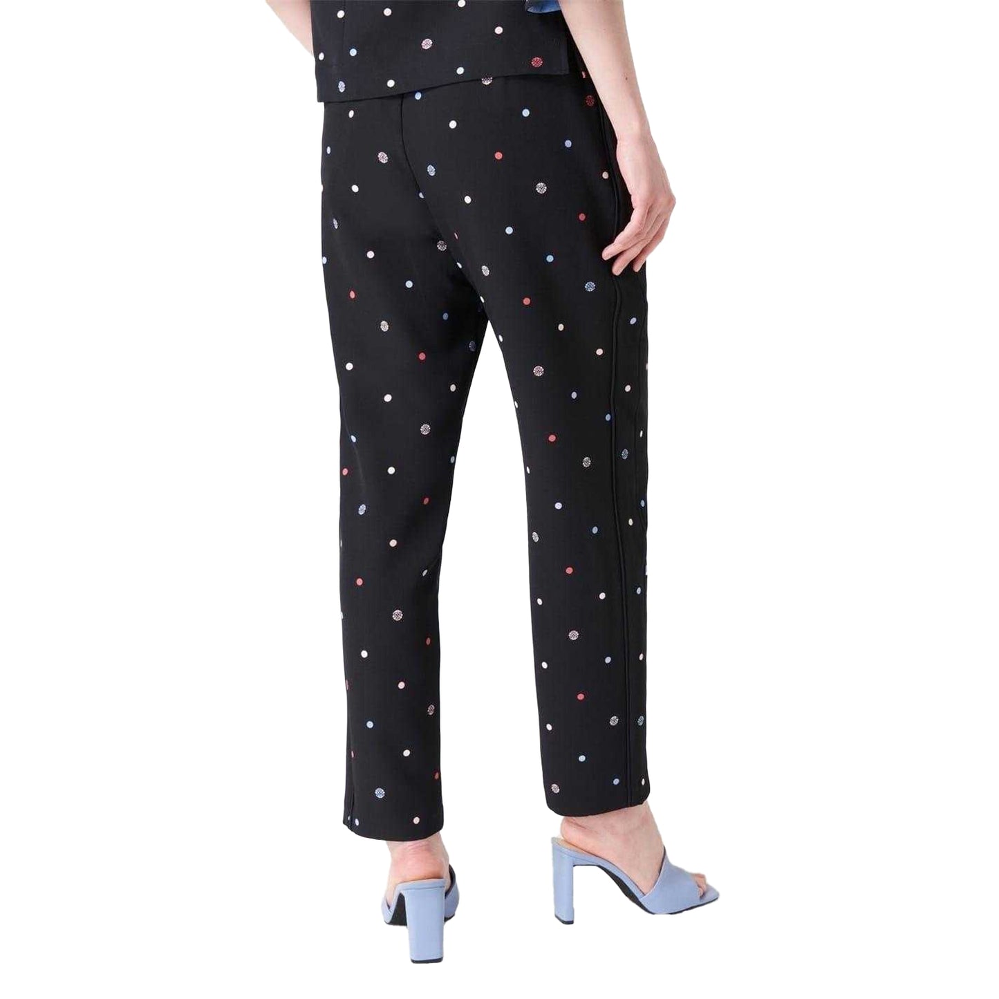 Black Print - Back - Biba Womens-Ladies Polka Dot Trousers