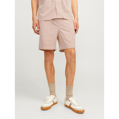 Moonbeam - Front - Jack And Jones Mens Abstract Relaxed Fit Chino Shorts