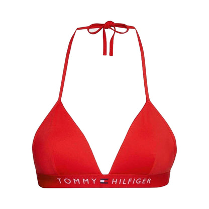 Primary Red - Front - Tommy Hilfiger Womens-Ladies Triangle Bikini Top