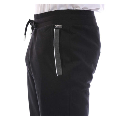 Black - Side - Boss Mens Logo Tracksuit Bottoms