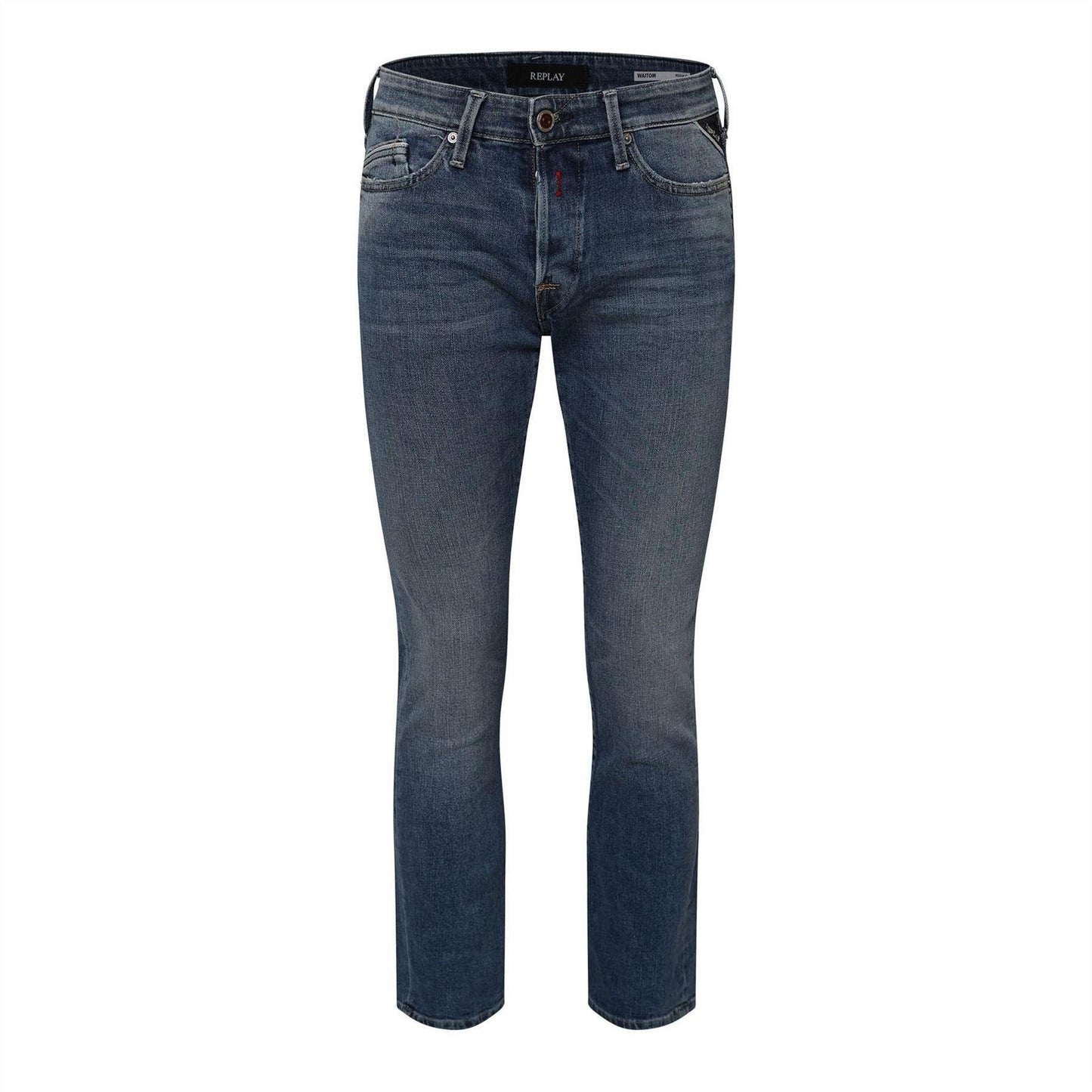 Blue - Front - Replay Mens Regular Jeans