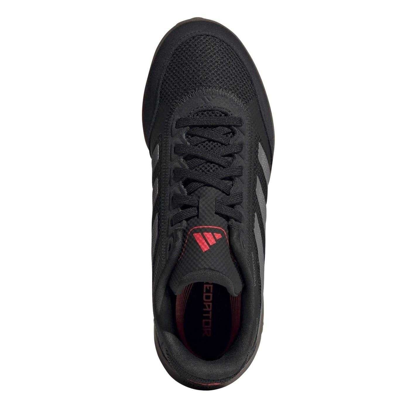Black-Grey-Red - Lifestyle - Adidas Childrens-Kids Predator League 3 Stripes Suede Lace Up Trainers