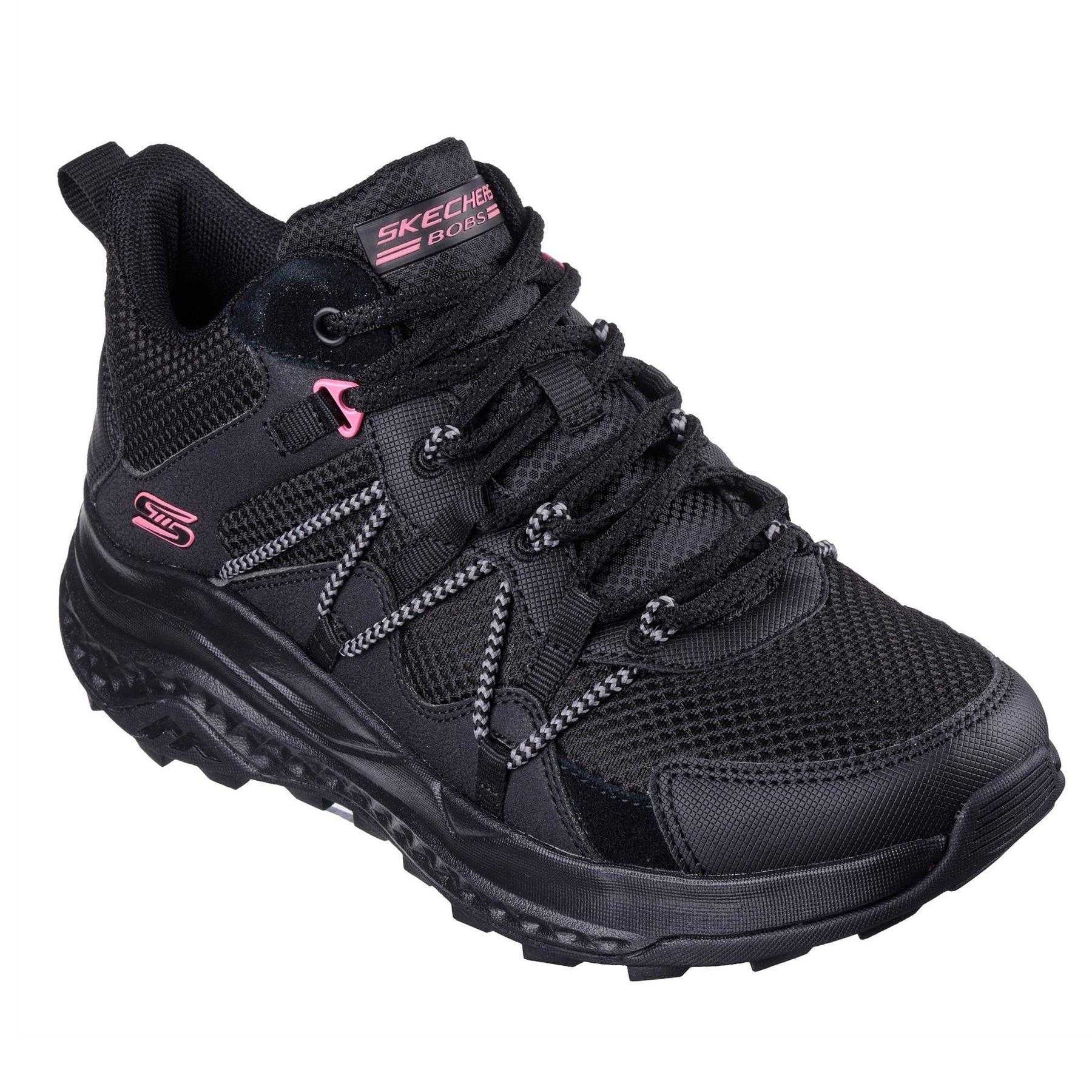 Black - Pack Shot - Skechers Womens-Ladies Lunatrail Logo Trainers
