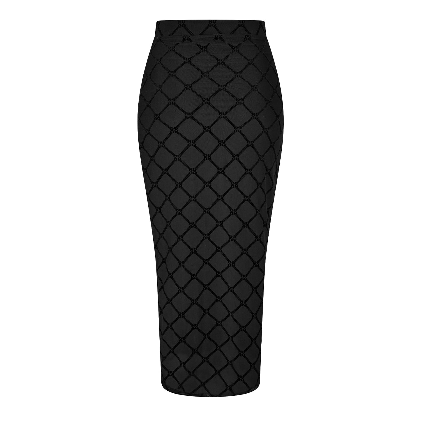 Black - Back - Hugo Womens-Ladies Geometric Pencil Skirt