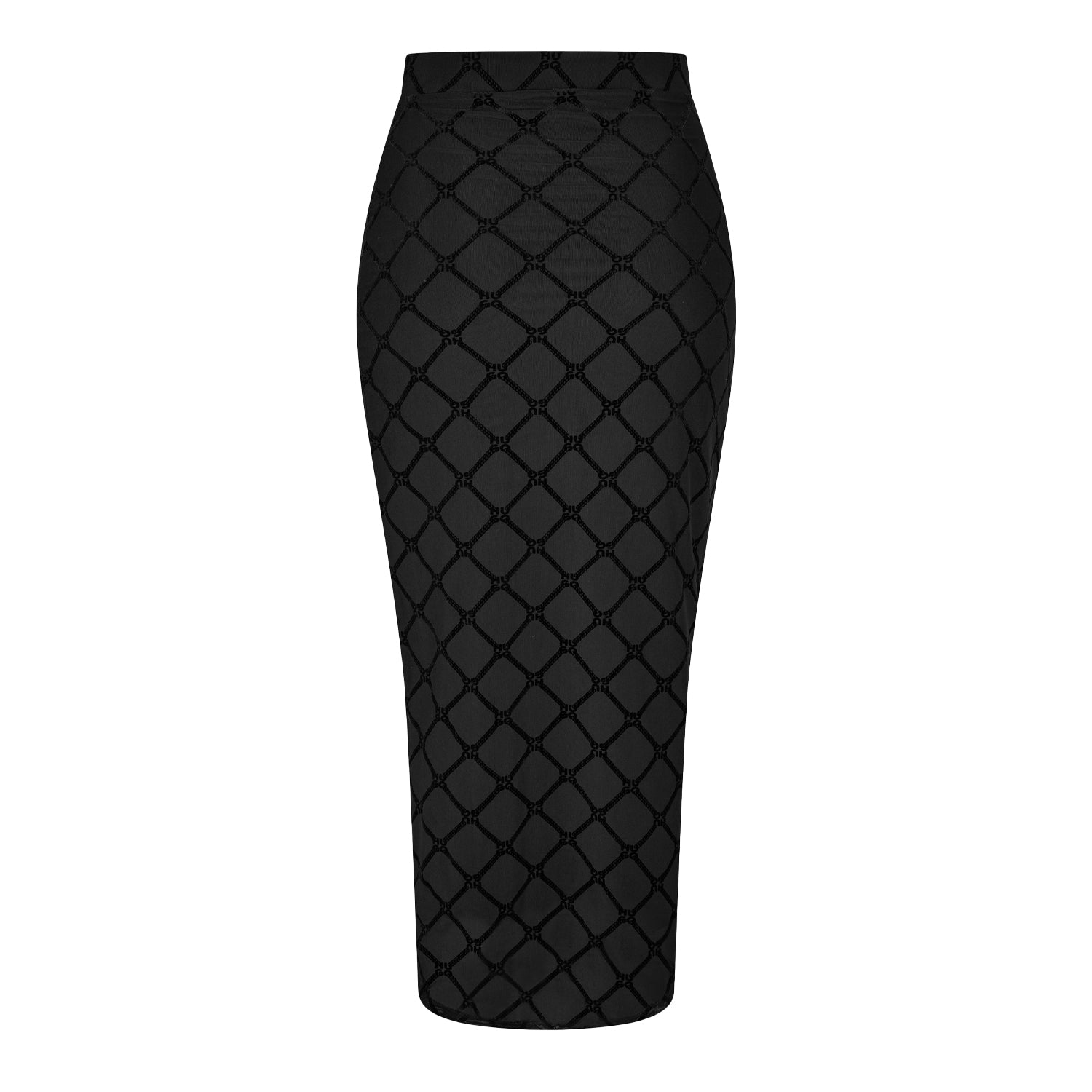 Black - Back - Hugo Womens-Ladies Geometric Pencil Skirt