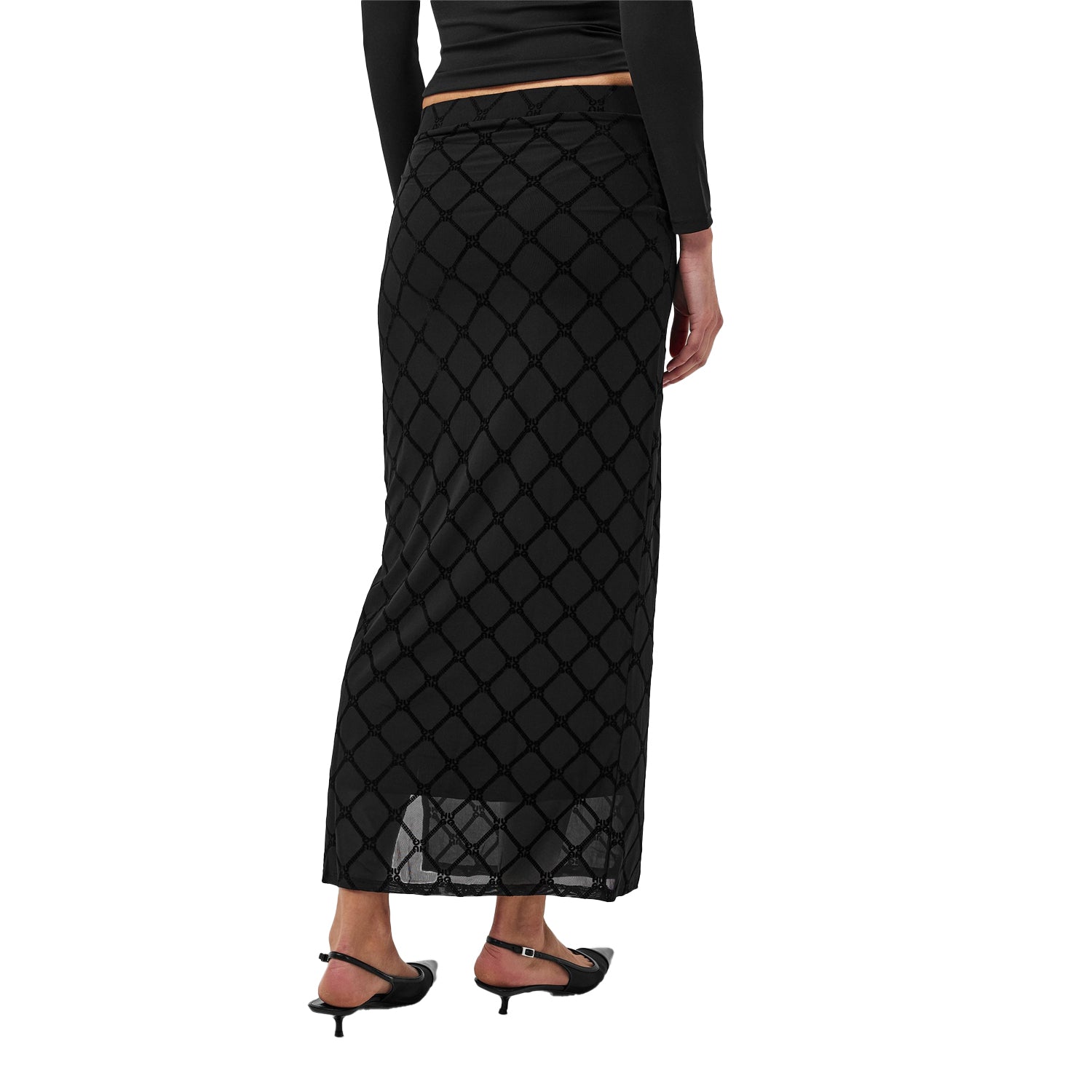 Black - Lifestyle - Hugo Womens-Ladies Geometric Pencil Skirt