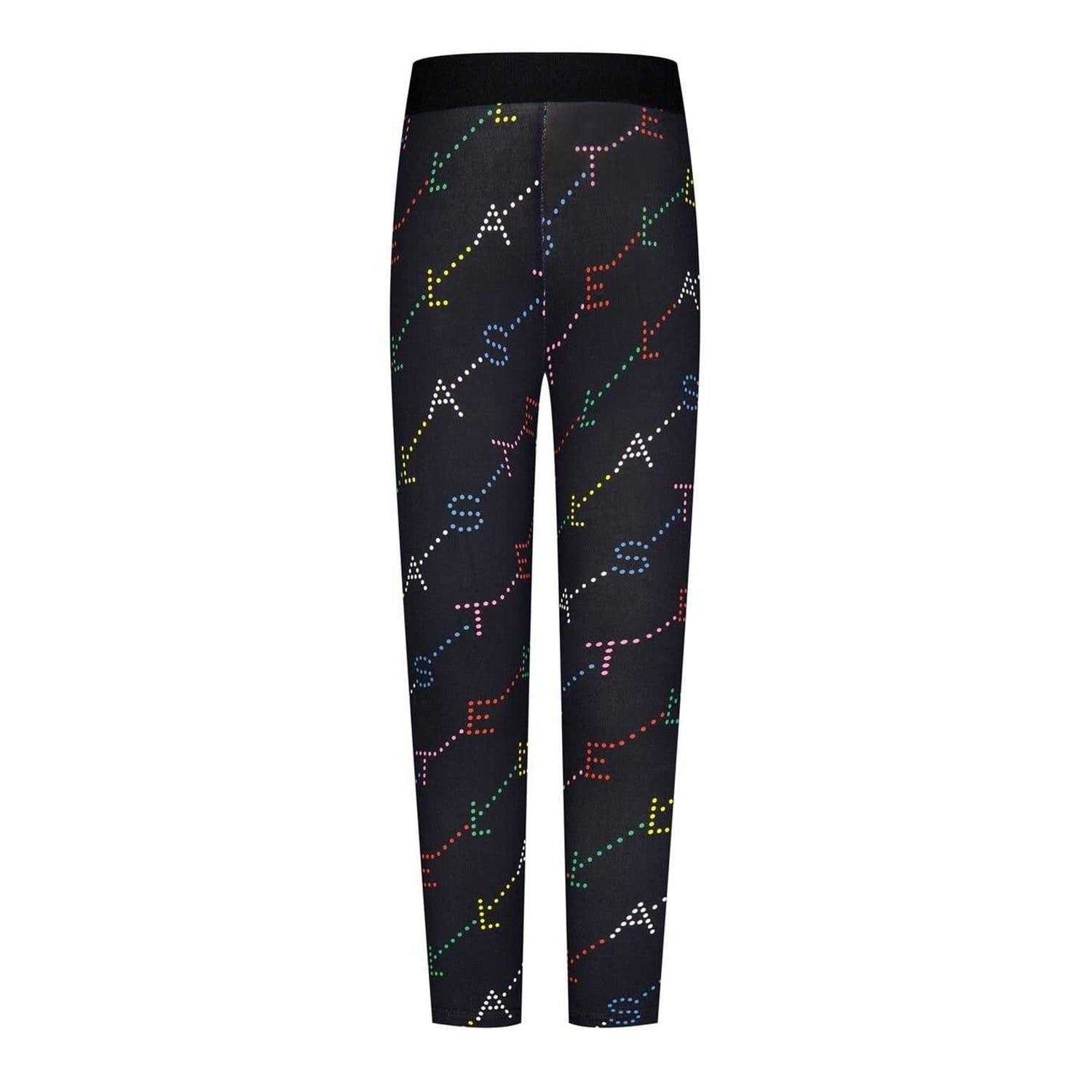 Black-Multicoloured - Front - Paul McCartney Girls Lettering Stretch Leggings