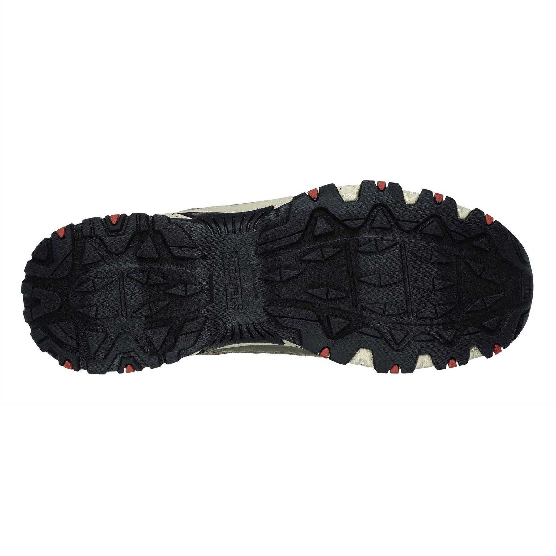 Natural-Black - Back - Skechers Mens Hillcrest Logo Leather Walking Boots