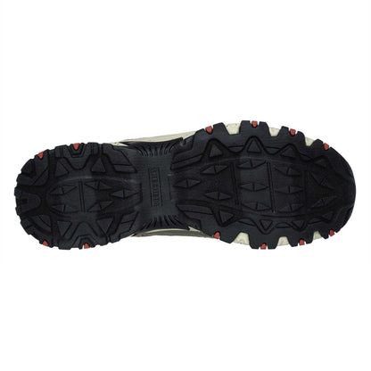 Natural-Black - Back - Skechers Mens Hillcrest Logo Leather Walking Boots