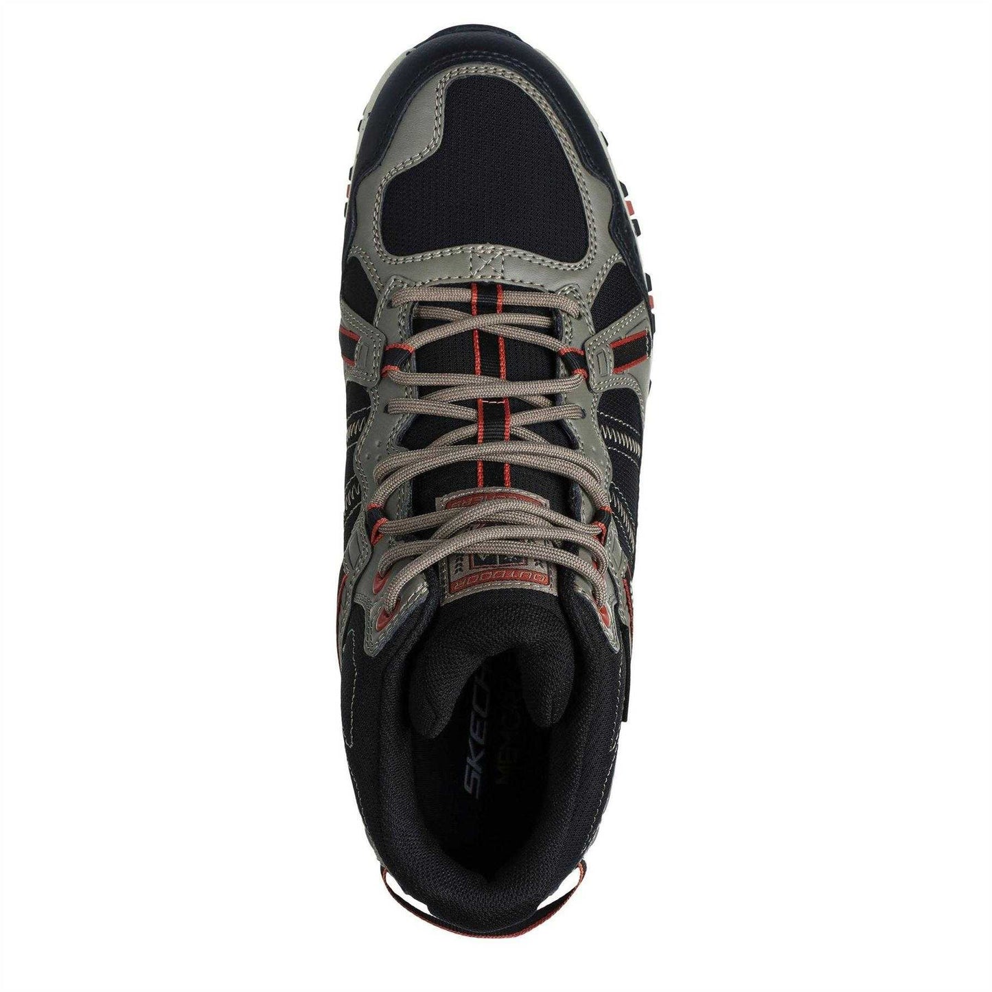 Natural-Black - Lifestyle - Skechers Mens Hillcrest Logo Leather Walking Boots