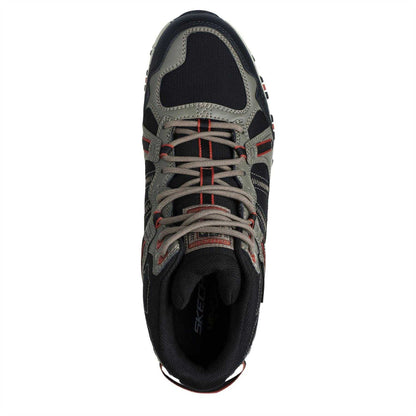 Natural-Black - Lifestyle - Skechers Mens Hillcrest Logo Leather Walking Boots