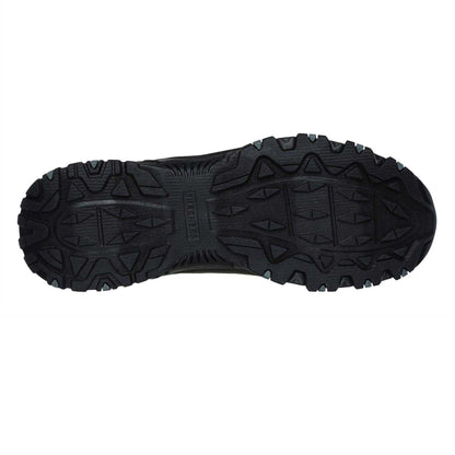 Black - Back - Skechers Mens Hillcrest Logo Leather Walking Boots