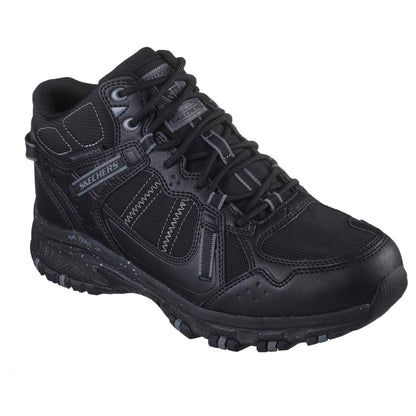 Black - Pack Shot - Skechers Mens Hillcrest Logo Leather Walking Boots