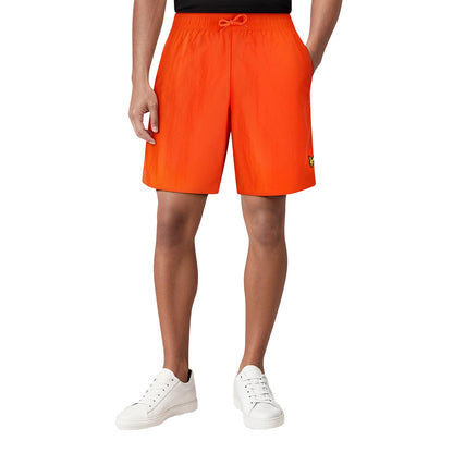 Orange - Side - Lyle & Scott Mens Grosgrain Embroidered Logo Swim Shorts